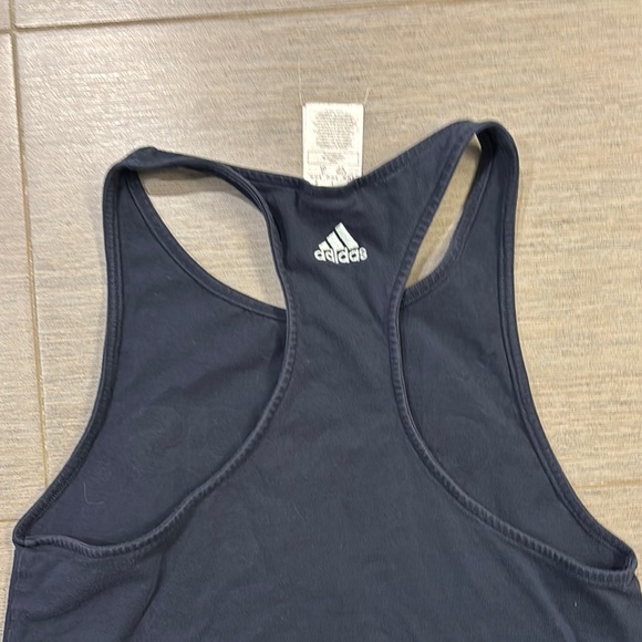 Adidas Black Tank Top with White Logo - Picture 7 of 9
